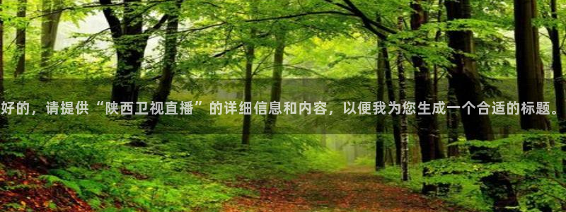nba赛程直播在线观看视频小九：好的，请提供“陕西卫视直播”的详细信息和内容，以便我为您生成一个合适的标题。